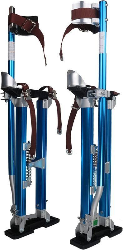 Photo 2 of 24"-40" Drywall Stilts Adjustable Aluminum Tool Stilt for Painting Painter Taping Blue