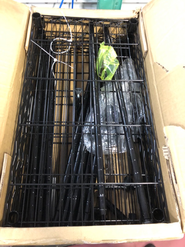 Photo 1 of 5 Tier Storage Racks and Shelving Heavy Steel Material Pantry Shelves- BLACK