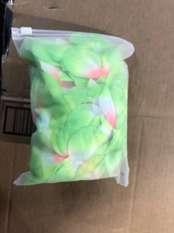 Photo 4 of [Factory Sealed] 4 Pcs Light Green Hawaiian Leis with Green Leaves for Party (Green)