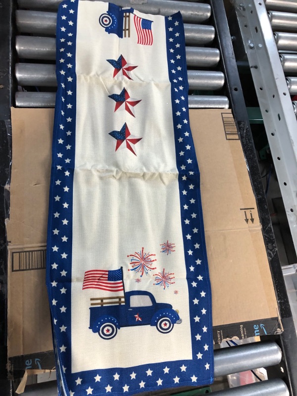 Photo 3 of [Brand New] Patriotic Table Runner 70 Inches 4th of July Runner for Tables Truck American Flag
