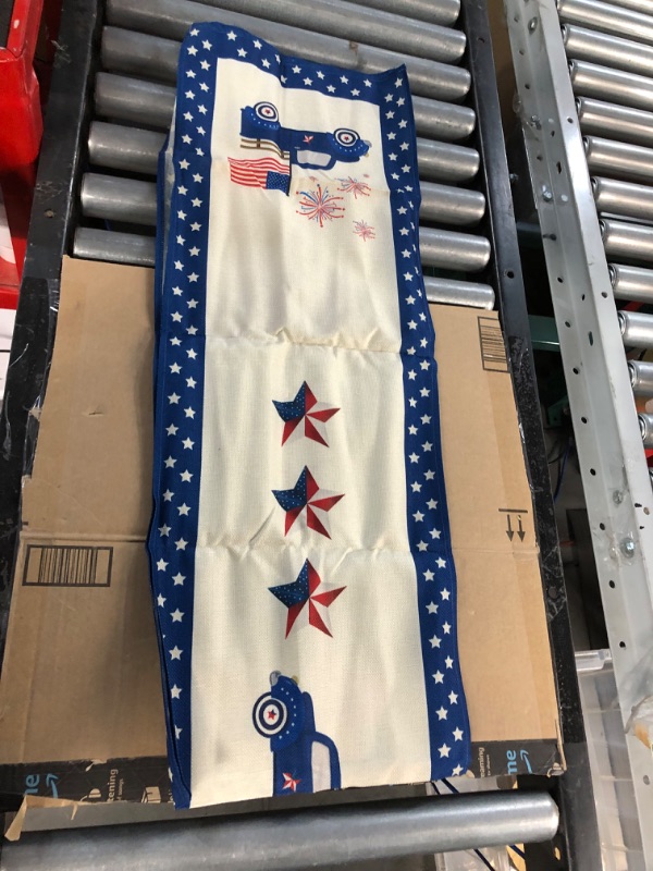 Photo 4 of [Brand New] Patriotic Table Runner 70 Inches 4th of July Runner for Tables Truck American Flag
