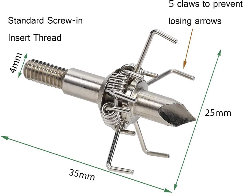 Photo 1 of [Brand New] Ontsho 100 Grain Small Game Broadheads Judo and Hammer Mixed 6PK