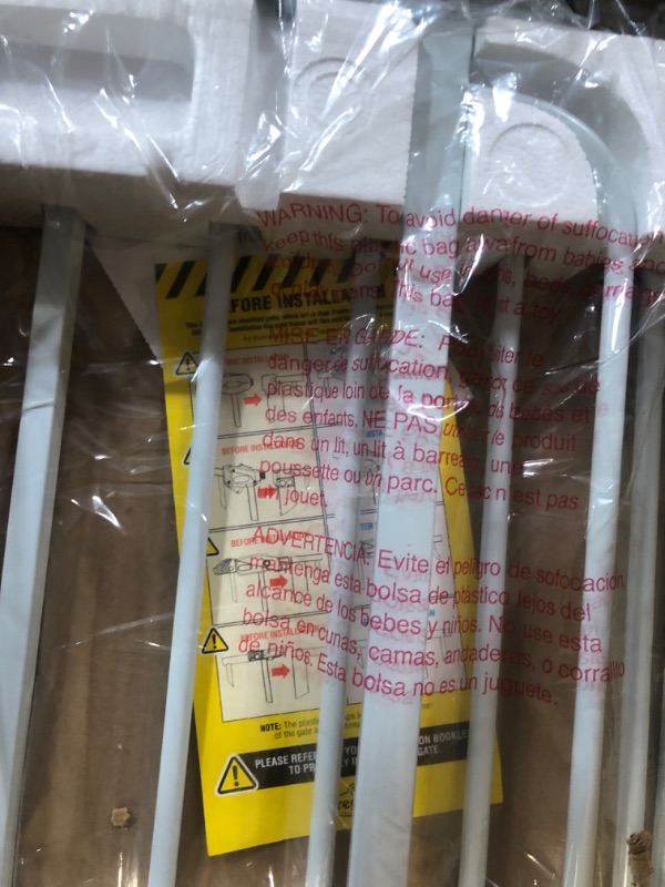 Photo 1 of [Brand New] Regalo Easy Step 36" Extra Tall Walk Thru Baby Gate, Includes 4-Inch Extension Kit, 4 Pack of Pressure Kit 