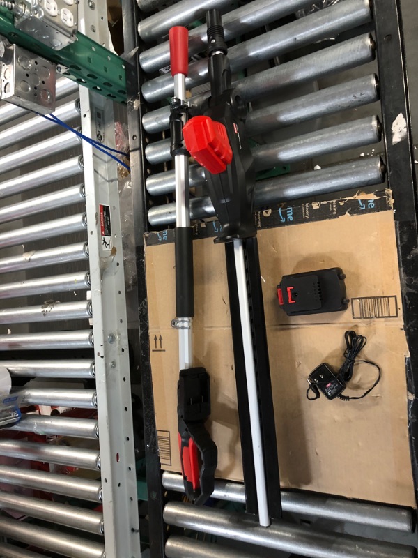 Photo 1 of [See Notes] MZK 20V Cordless Leaf Blower& MZK 20V 21.3" Pole Hedge Trimmer with 2 20V 2ah Battery and 2 Safe Charger