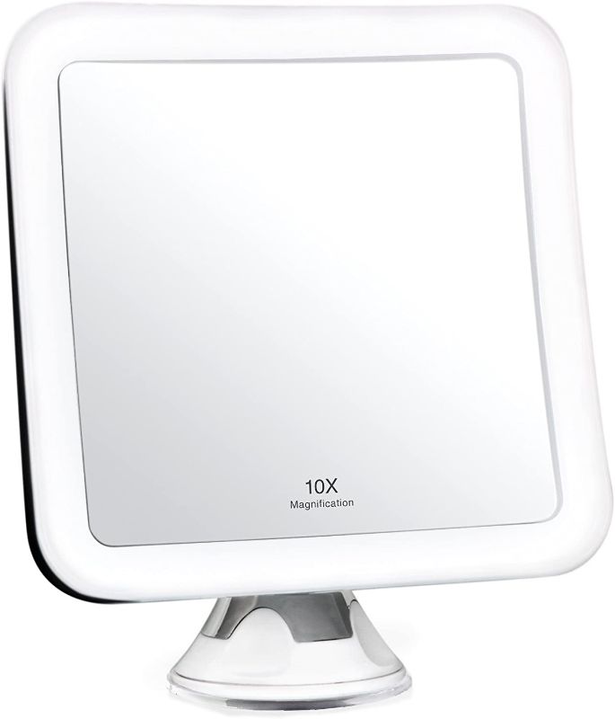 Photo 1 of [Brand New] Fancii 10X Magnifying Lighted Makeup Mirror - Daylight LED Vanity Mirror - Compact, Cordless (Square)
