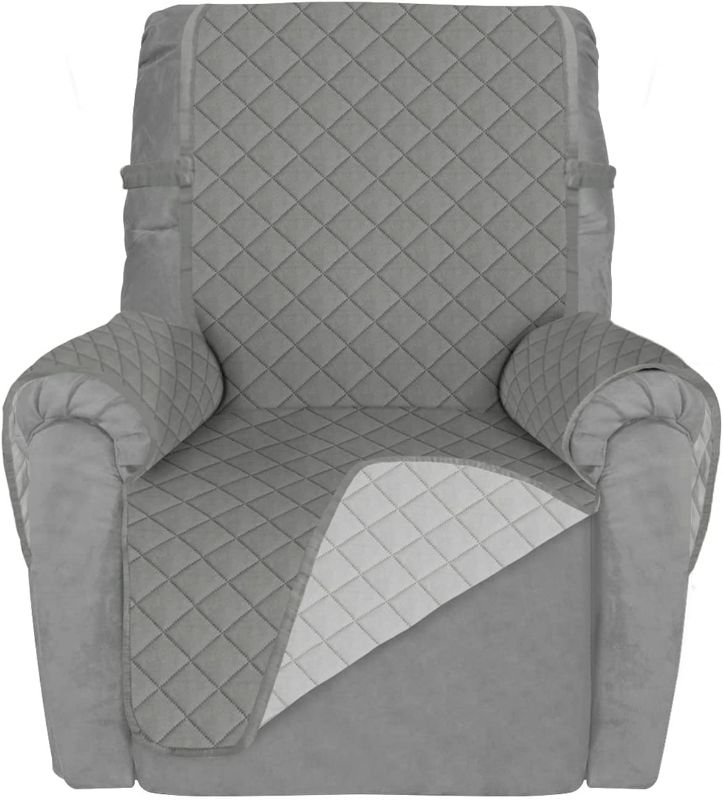 Photo 1 of [Brand New] Deeky Recliner Chair Covers for Small Recliners, Reclining Chair Cover Slipcovers - Gray/Light Gray
