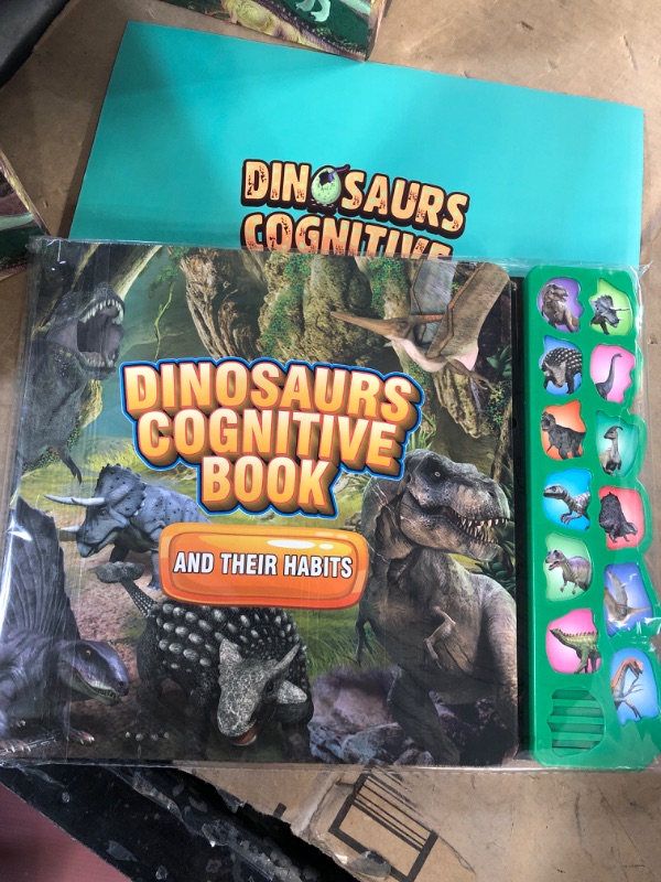 Photo 3 of  (bundle of 3) Dinosaur Toys for Kids,Dinosaur Sound Book with Pack of 12 Toy Dinosaurs Figures,Realistic Roars,