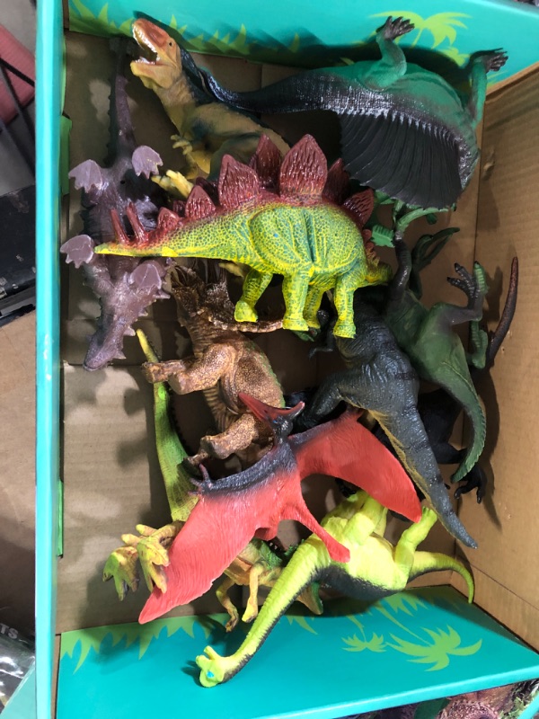 Photo 4 of  (bundle of 3) Dinosaur Toys for Kids,Dinosaur Sound Book with Pack of 12 Toy Dinosaurs Figures,Realistic Roars,