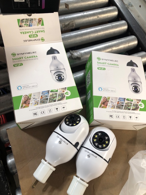 Photo 2 of (Bundle of 2) SYMYNELEC 2PCS Light Security Camera, 1080P Wireless WiFi Smart Home Security Camera  (TF Card Not Included)