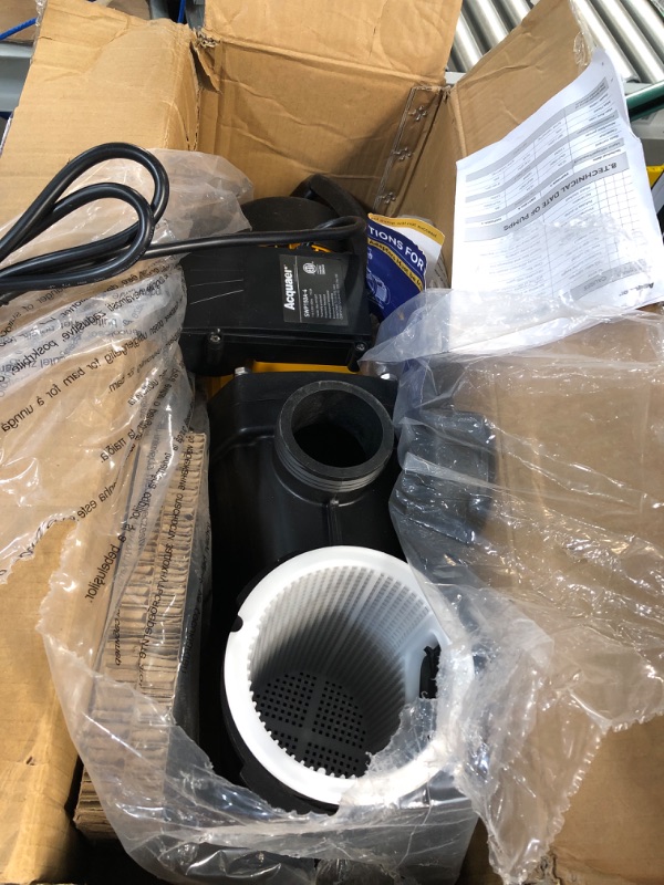 Photo 2 of **PARTS ONLY - SEVERE DAMAGE** Acquaer 1.5 HP Pool Pump, 6950 GPH Above Ground Inground Swimming Pool Pump, 115V High Flow 