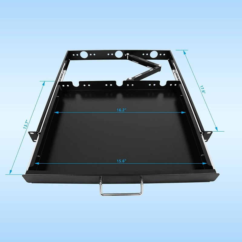 Photo 1 of 1U Rack Mount Sliding Keyboard Tray 