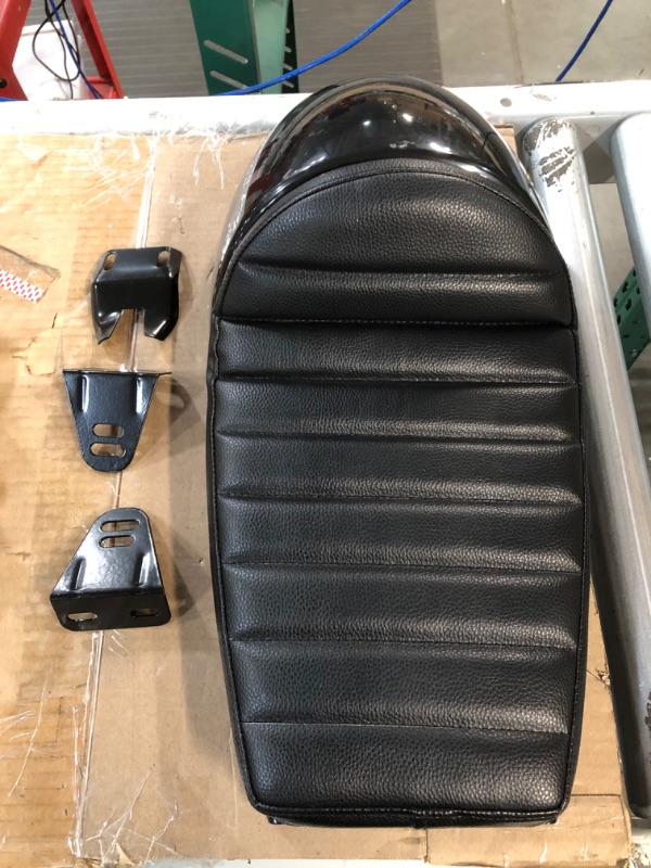 Photo 2 of DKMOTORK 0391 Motorcycle Hump Cafe Racer Seat Universal All Black