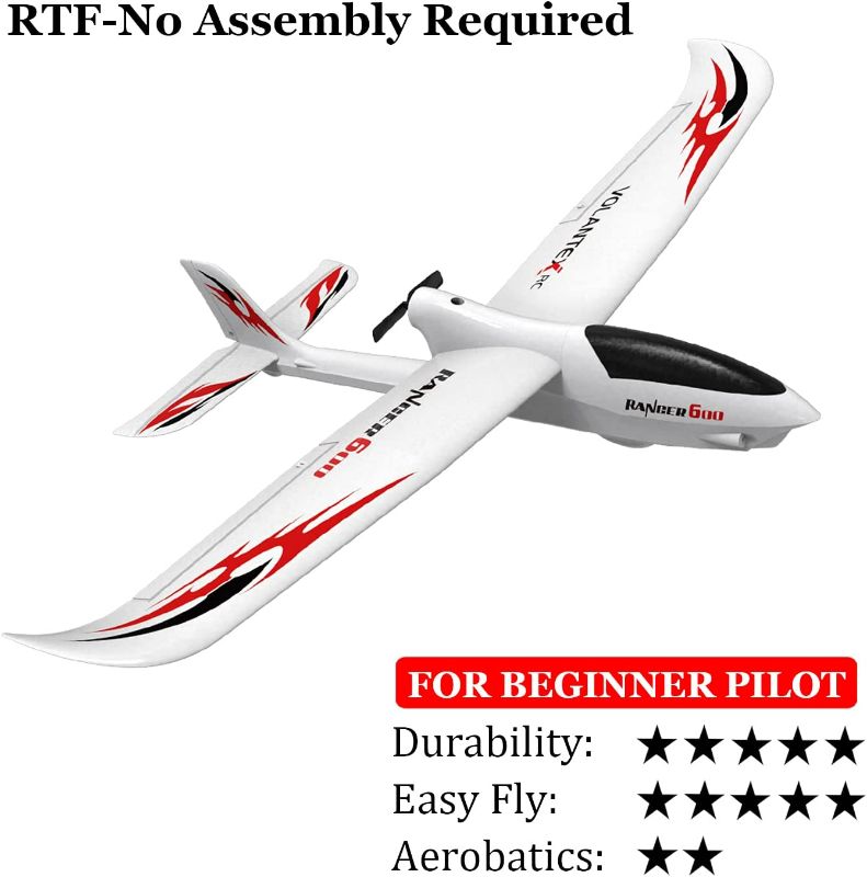 Photo 1 of **UNABLE TO TEST** VOLANTEXRC RC Plane Ranger600 RC Airplane Glider Ready to Fly, 2.4GHz Remote Control Plane 