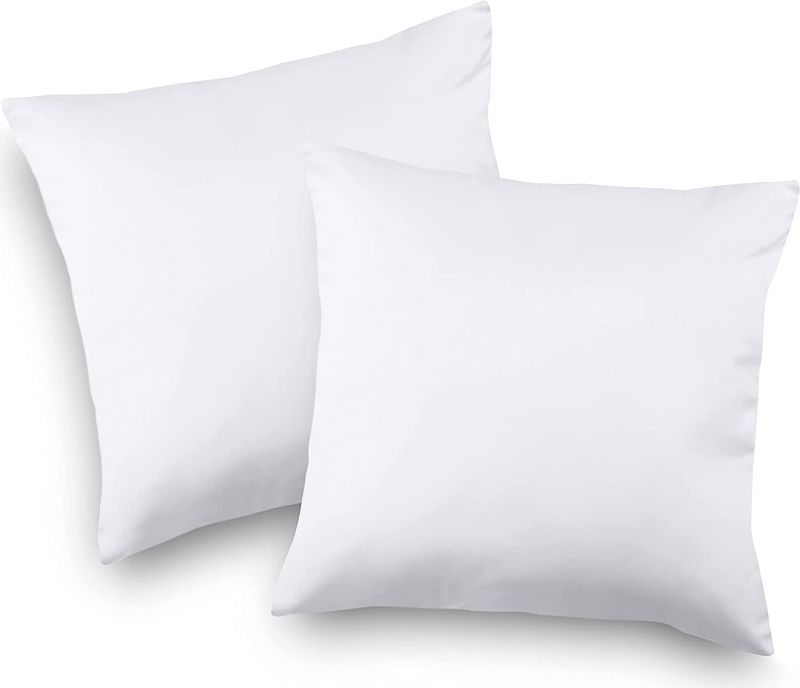 Photo 1 of (2x) Pal Fabric Premium 20X20 White Decorative Pillow Insert Form Fill Stuffer Cushions