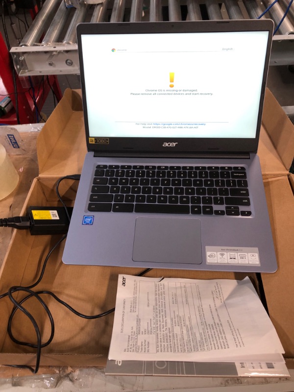 Photo 2 of **NO OPERATING SYSTEM, SEE PHOTOS**  Acer Chromebook 14" Chromebook - Full HD - 1920 X 1080 - Intel Celeron N4020 Dual-core (2 Core) 1.10 Ghz