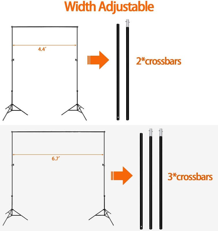 Photo 1 of Photo Backdrop Stand Adjustable Background Support (6.5' x 6.5')