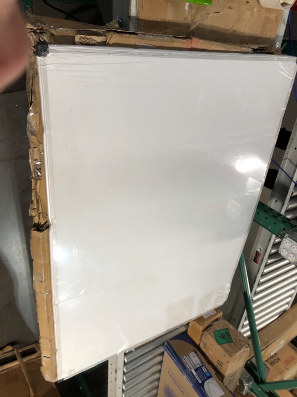 Photo 2 of **SEE PHOTOS FOR DAMAGE AND/OR IMPERFECTION** Amazon Basics Magnetic Dry Erase White Board,  Whiteboard - Silver Aluminum Frame