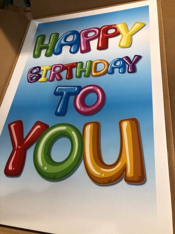 Photo 4 of **USED BUT APPEARS NEW**  VictoryStore Giant Birthday Card (Balloon Letters) 2 feet x 3 feet card with envelope