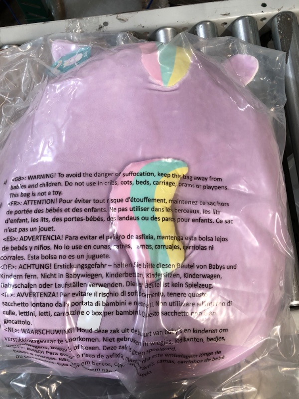 Photo 3 of **USED BUT APPEARS NEW**  Squishmallow Large 16" Silvia The Purple Unicorn Great Gift for Kids 16 Inch