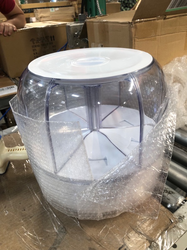 Photo 2 of ***USED*** PIOJNYEN Grain Storage Container Dispenser, 22Lbs rice dispenser rotating, 360° rotating food dispenser One-Click Output rice Storage Round Grain Dispenser Kitchen for Small Grains, Beans, Rice Rotating, 22Lbs