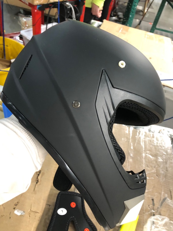 Photo 4 of *MISSING VISOR** Youth L Offroad Helmet DOT Matte Black