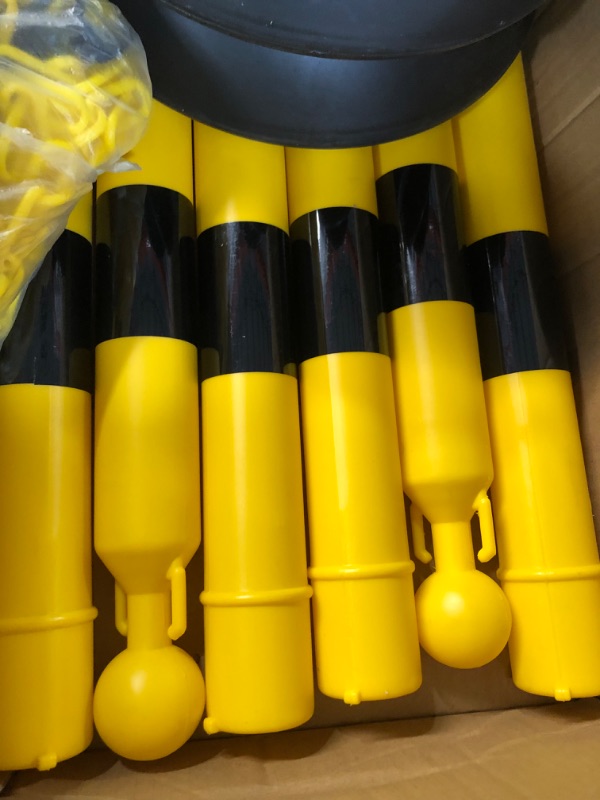 Photo 6 of 6 Sets Plastic Stanchion Set Traffic Warning Line Stanchion Crowd Control Barriers 