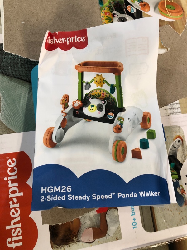 Photo 2 of Fisher-Price 2-Sided Steady Speed Panda Walker, interactive baby walking toy with activities and learning songs [Amazon Exclusive]