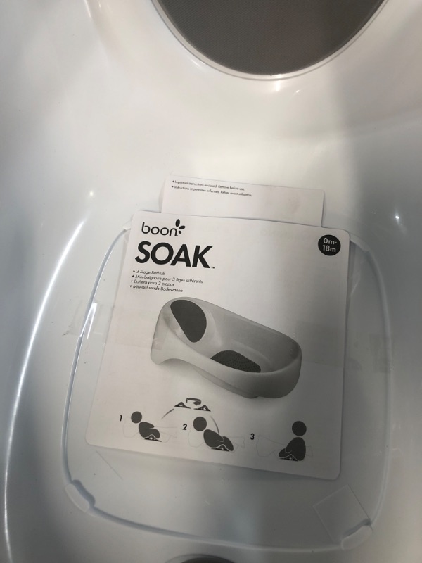 Photo 4 of Boon SOAK™ 3-Stage Bathtub - Gray White