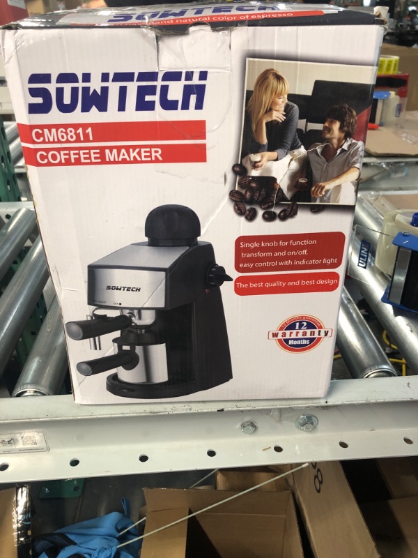 Photo 2 of SOWTECH Steam Espresso Machine Espresso Maker Cappuccino Latte Machine **NOT TESTED** *LOOKS BRAND NEW*