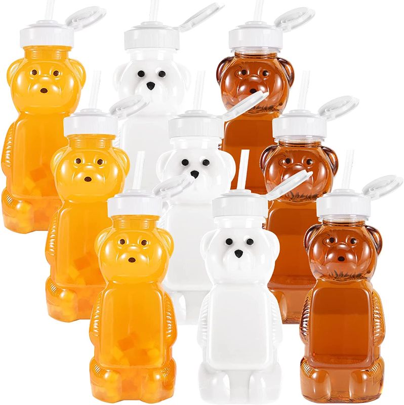 Photo 1 of  9 Pack Honey Bear Bottle, Plastic
