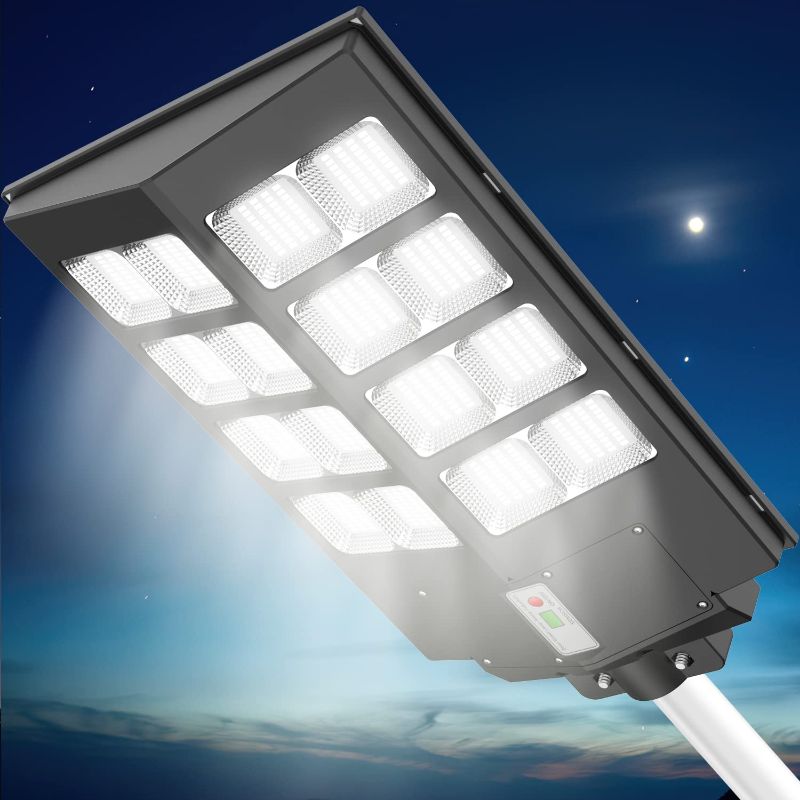 Photo 1 of A-ZONE 800W Solar Street Lights Outdoor Waterproof, 80000LM ***TURNS ON***
