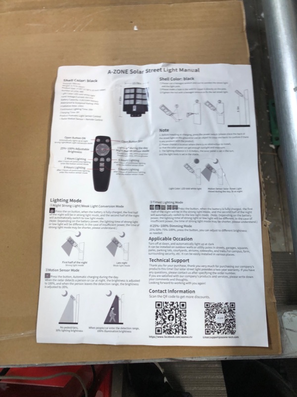 Photo 8 of A-ZONE 800W Solar Street Light ***TURNS ON***