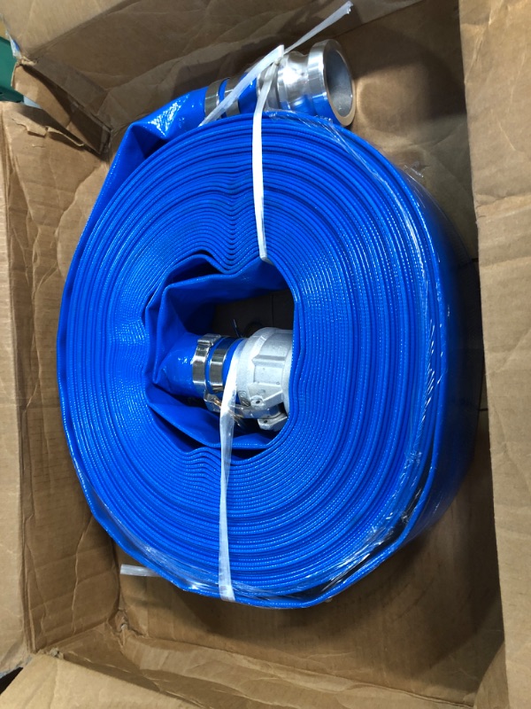 Photo 2 of 2" x 50' Blue PVC Backwash Hose with Camlock C and E Fittings