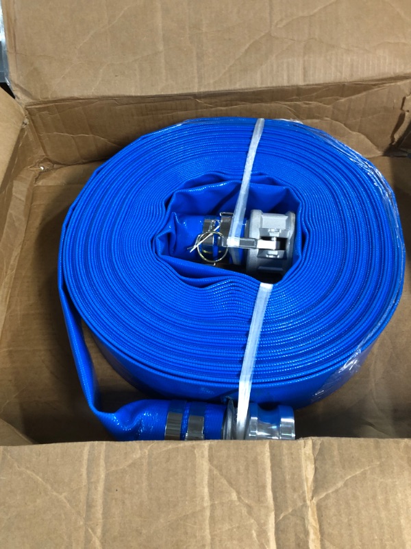 Photo 5 of 2" x 50' Blue PVC Backwash Hose with Camlock C and E Fittings