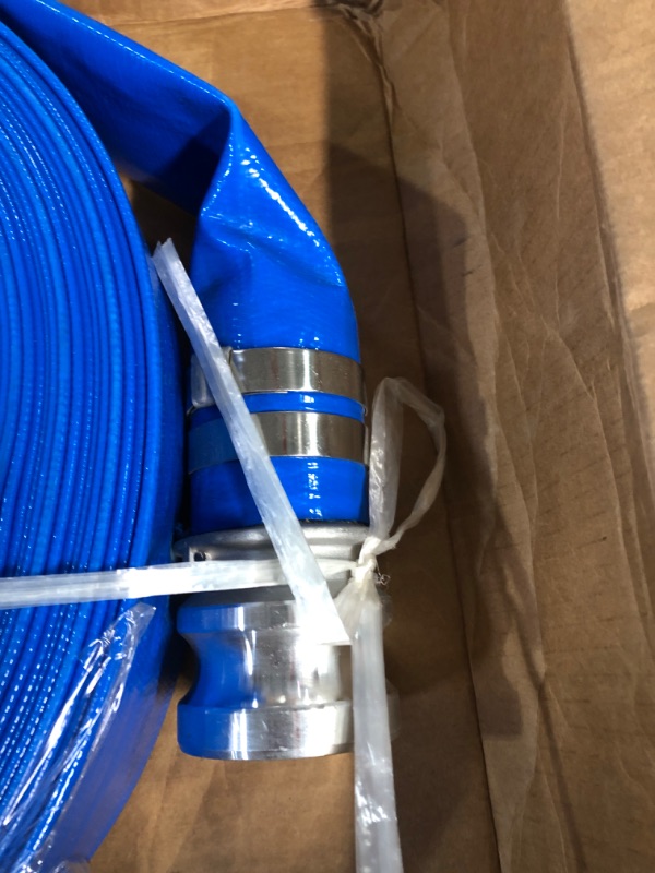 Photo 4 of 2" x 50' Blue PVC Backwash Hose with Camlock C and E Fittings