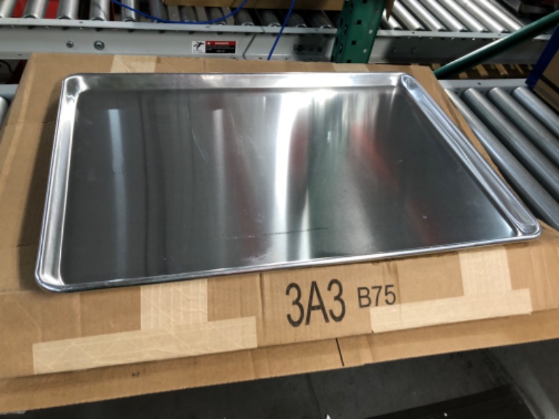 Photo 2 of  Aluminum Sheet Pan/Bun Pan, 18" L x 26" W x 1" H 
