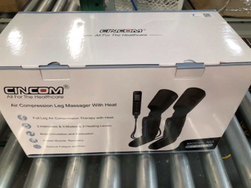 Photo 3 of CINCOM Leg Massager - Upgraded Foot Calf Thigh Massager with Heat and Compression for Circulation and Pain Relief