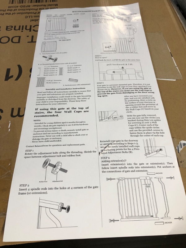 Photo 1 of BalanceFrom Easy Walk-Thru Safety Gate for Doorways and Stairways