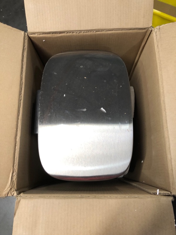 Photo 1 of Amazon Basics 30 Liter / 7.9 Gallon Soft-Close, Smudge Resistant Trash Can with Foot Pedal - Brushed Stainless Steel, Satin Nickel Finish 30L / 7.9 Gallon