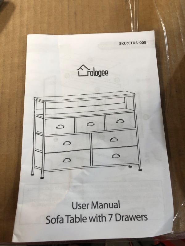 Photo 1 of ***MISSING PARTS/DAMAGED - SEE NOTES*** Furologee Dresser TV Stand, White, 42.25 x 13.3 x 5.5 inches