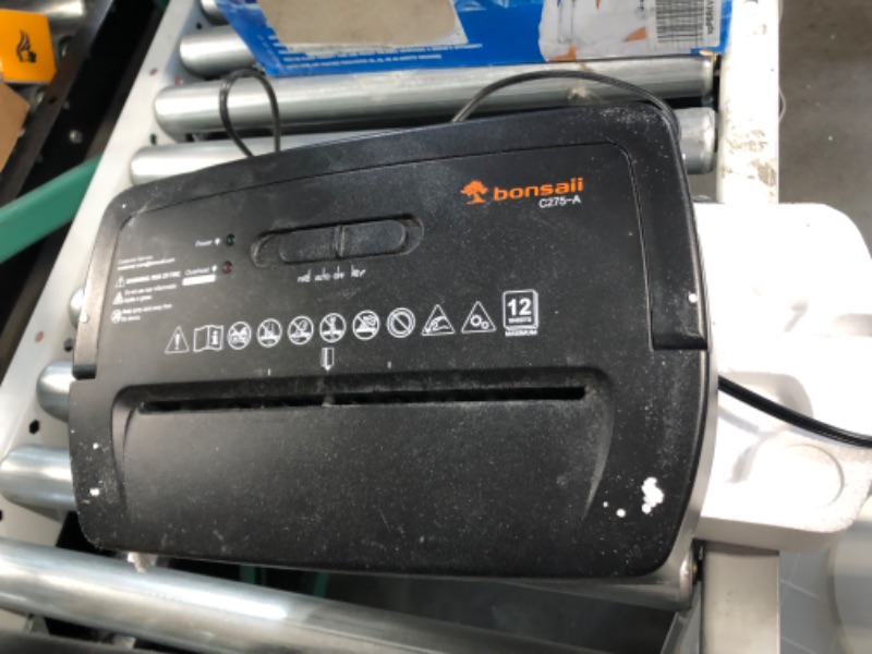 Photo 1 of Bonsaii 12-Sheet Cross Cut Paper Shredder 5.5 Gal 