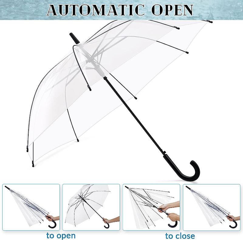 Photo 1 of CLEAR UMBRELLA HOOK HANDLE BLACK