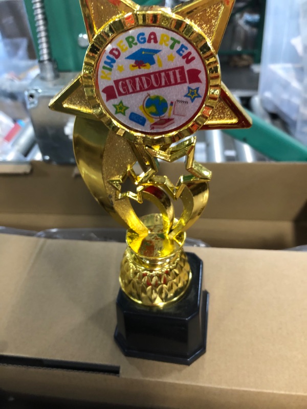 Photo 6 of 12 Pcs 10 Inch Kindergarten Graduation Trophies Gold Kindergarten Star Trophy 