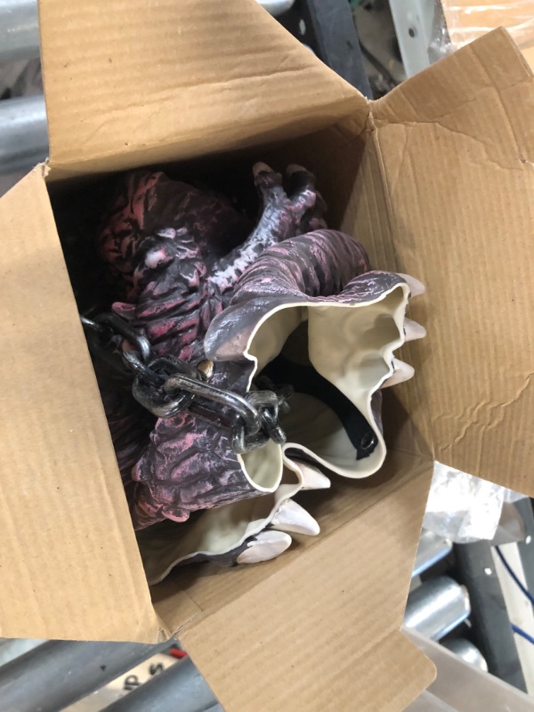 Photo 1 of PARTYGEARS Realistic Latex Fire Dragon Hand Puppet with Rounded Head Puppet Toys for Birthday Gift and Halloween 