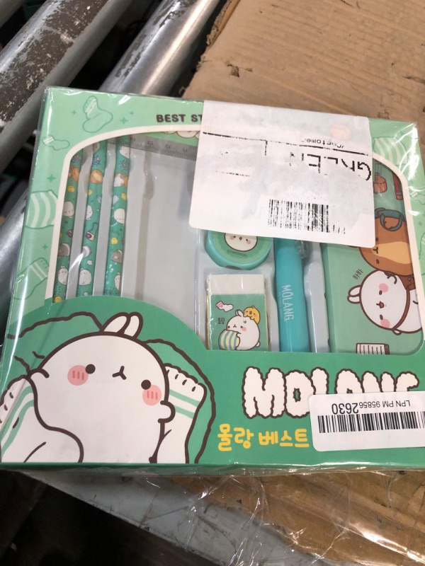 Photo 2 of Molang Assorted School Supply Stationery Gift Goodie Box (Green)