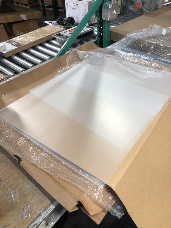 Photo 2 of Fanximan Plexiglass Shield for Desk Counter Clear Acrylic Trifold Sneeze Guard, Plexiglass Barrier for Counter, Restaurant, Table, Classroom, Teacher, Student. 32" W x 24"H x 16"D