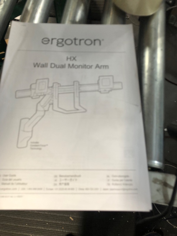 Photo 2 of Ergotron – HX Dual Monitor Arm, VESA Wall Mount – for 2 Monitors Up to 32 Inches, 5 to 17.5 