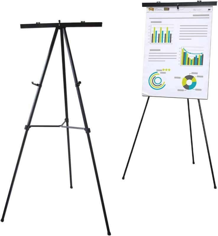 Photo 3 of *SEE NOTES* Lightweight Aluminum Flip-Chart Presentation Easel, 70 Inches, Black
