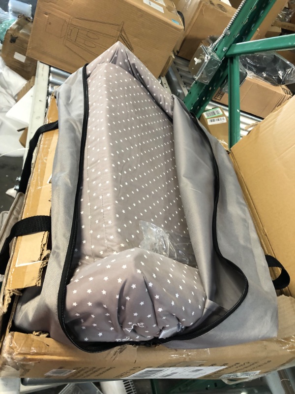 Photo 2 of Dream On Me Traveler Portable Bassinet In Grey, Lightweight And Breathable Mesh Design, 