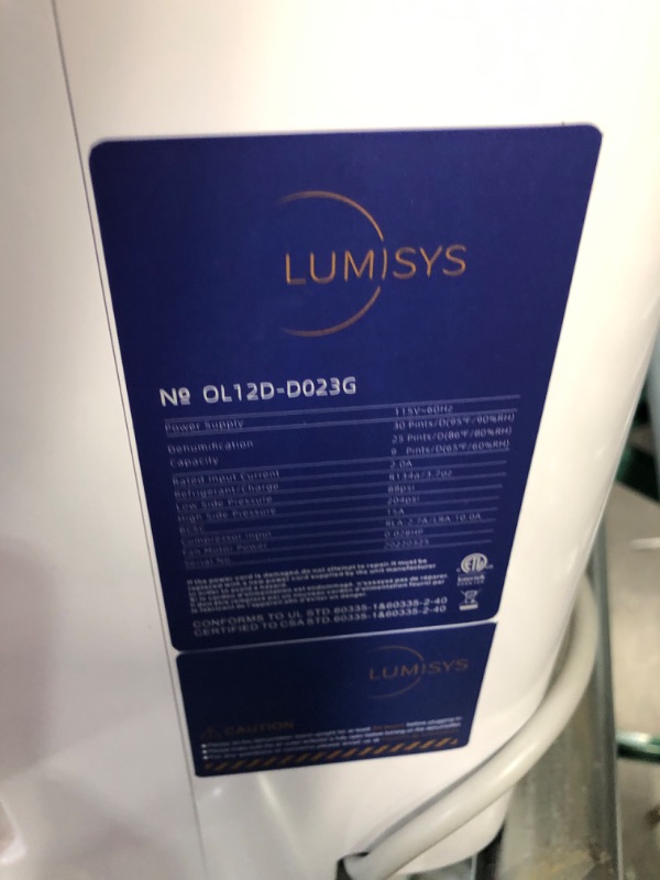 Photo 4 of Lumisys 2000 Sq Ft 30 Pints Dehumidifiers for Large Room, 